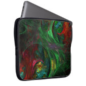 Genesis Green Abstrakt Art Laptop Sleeve (Vorne Rechts)