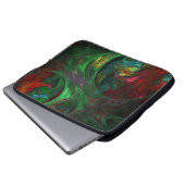 Genesis Green Abstrakt Art Laptop Sleeve (Vorne Knopf)