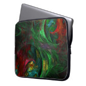 Genesis Green Abstrakt Art Laptop Sleeve (Vorderseite Links)