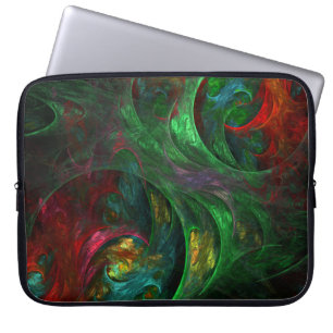 Genesis Green Abstrakt Art Laptop Sleeve