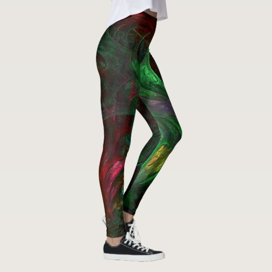 Genesis Green Abstrakt Art Leggings (Rechts)