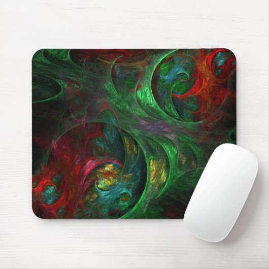 Genesis Green Abstrakt Art Mousepad (Mit Mouse)