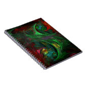 Genesis Green Abstrakt Art Notebook Notizblock (Rechte Seite)