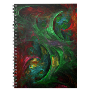 Genesis Green Abstrakt Art Notebook Notizblock