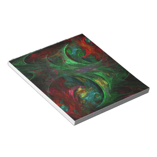 Genesis Green Abstrakt Art Notepad Notizblock (angewinkelt)