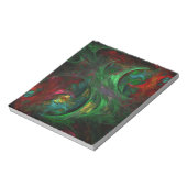 Genesis Green Abstrakt Art Notepad Notizblock (Rotiert)