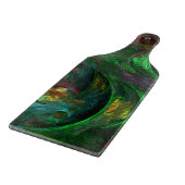Genesis Green Abstrakt Art Paddel Schneidebrett (Ecke)