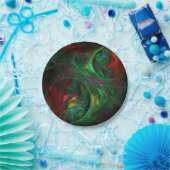 Genesis Green Abstrakt Art Pappteller (Party)