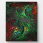 Genesis Green Abstrakt Art Plaque Fotoplatte (Vorderseite)