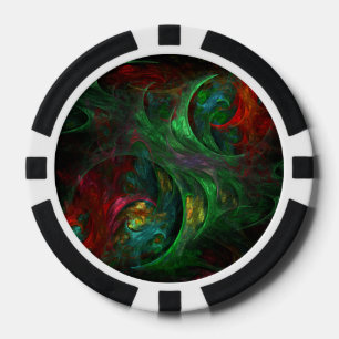Genesis Green Abstrakt Art Pokerchips