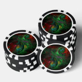 Genesis Green Abstrakt Art Pokerchips (Stapel)