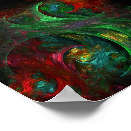 Genesis Green Abstrakt Art Poster (Ecke)