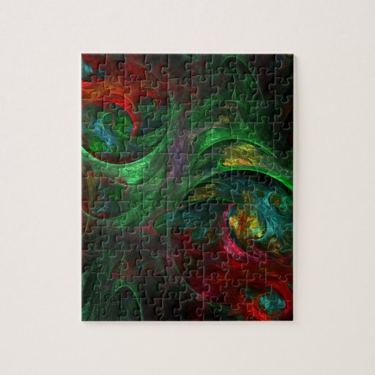 Genesis Green Abstrakt Art Puzzle (Vertikal)