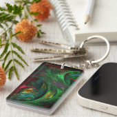 Genesis Green Abstrakt Art Schlüsselanhänger (Vorderseite rechts)