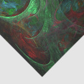 Genesis Green Abstrakt Art Seidenpapier (Ausschnitt)