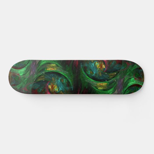 Genesis Green Abstrakt Art Skateboard (Horizontal)