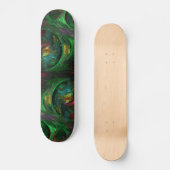 Genesis Green Abstrakt Art Skateboard (Vorderseite)