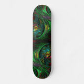 Genesis Green Abstrakt Art Skateboard (Vorderseite)