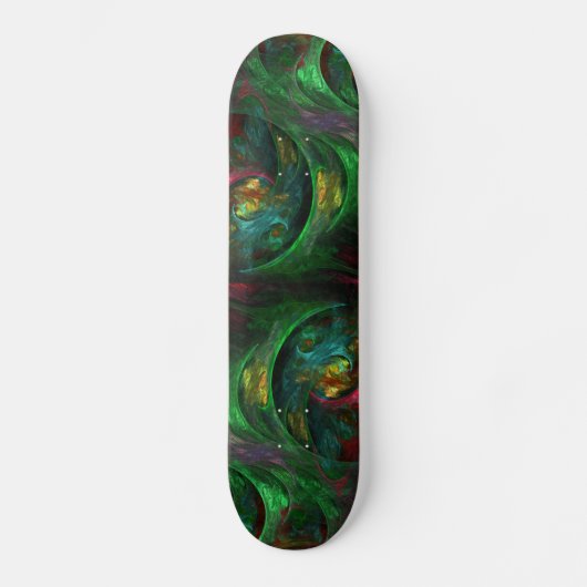 Genesis Green Abstrakt Art Skateboard (Vorderseite)