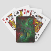 Genesis Green Abstrakt Art Spielkarten (Rückseite)