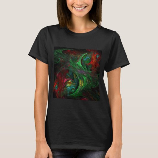 Genesis Green Abstrakt Art T-Shirt (Vorderseite)