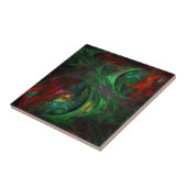 Genesis Green Abstrakt Art Tile Fliese (Seite)