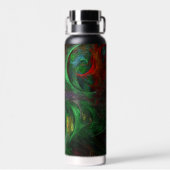 Genesis Green Abstrakt Art Trinkflasche (Rückseite)