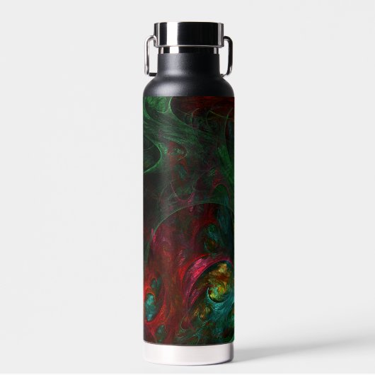 Genesis Green Abstrakt Art Trinkflasche (Vorne)