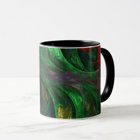 Genesis Green Abstrakt Coffee Tasse (VorderseiteRechts)