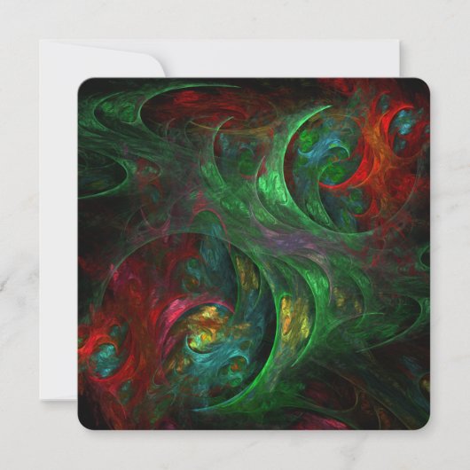 Genesis Green Abstrakte Kunst Einladung (Vorderseite)