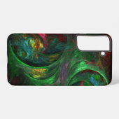 Genesis Grüne Abstrakte Kunst Samsung Galaxy Hülle (Rückseite (Horizontal))
