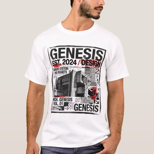 Genesis Industrial Brutalist Architecture T-Shirt (Vorderseite)