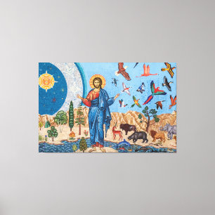 Genesis mosaic Premium Wrapped Canvas (Glanz) Leinwanddruck