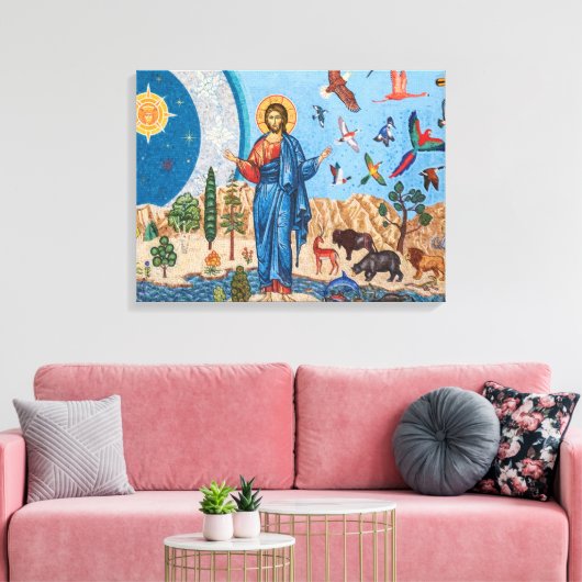 Genesis mosaic Premium Wrapped Canvas (Glanz) Leinwanddruck (Insitu (Wohnzimmer))