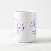 Genesis Name bedeutet Monogramm G lila Text Kaffeetasse (Mittel)