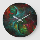 Genesis Nova Abstract Art Round Große Wanduhr (Vorderseite)