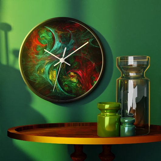 Genesis Nova Abstract Art Round Große Wanduhr