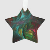 Genesis Nova Abstrakt Art Acrylic Star Ornament (Rückseite)