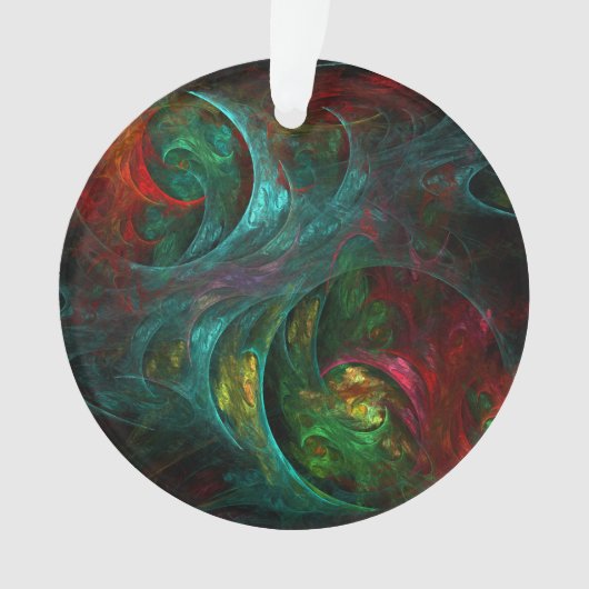 Genesis Nova Abstrakt Art Akrylkreislauf Ornament (Vorderseite)