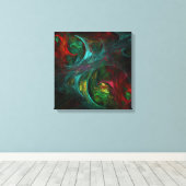 Genesis Nova Abstrakt Art Quad Canvas Print Leinwanddruck (Insitu (Holzboden))