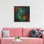 Genesis Nova Abstrakt Art Quad Canvas Print Leinwanddruck (Insitu (Wohnzimmer))