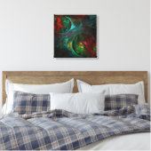 Genesis Nova Abstrakt Art Quad Canvas Print Leinwanddruck (Insitu (Schlafzimmer))