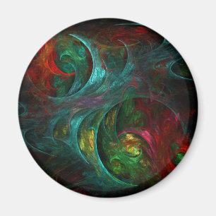 Genesis Nova Abstrakt Art Round Magnet