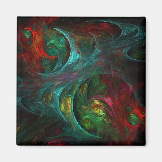 Genesis Nova Abstrakt Art Square Magnet (Vorne)