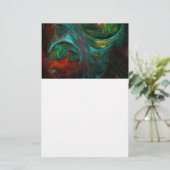Genesis Nova Abstrakt Art Stationery Briefpapier (Stehend Vorderseite)