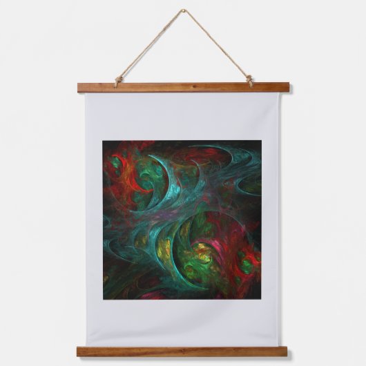 Genesis Nova Abstrakt Art Wandteppich Mit Holzrahmen (Vorderseite)