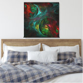 Genesis Nova Abstrakt Art Wrapped Canvas Print Leinwanddruck (Insitu (Schlafzimmer))
