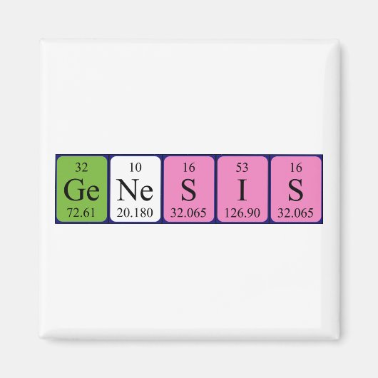 Genesis Periodenmagnet Magnet (Vorne)