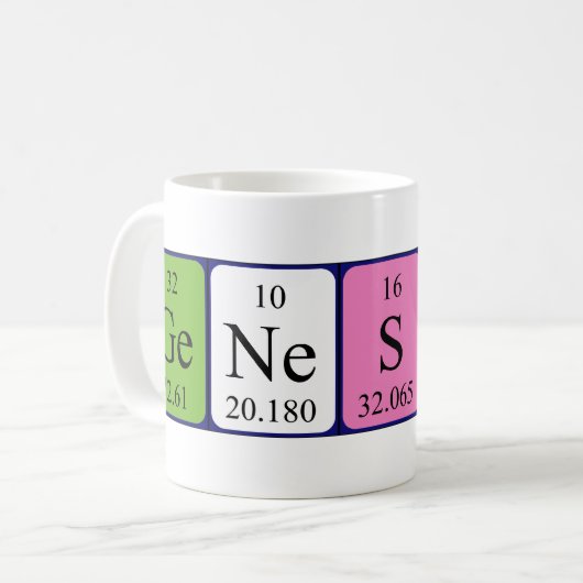 Genesis Periodenname Tasse (Vorderseite Links)