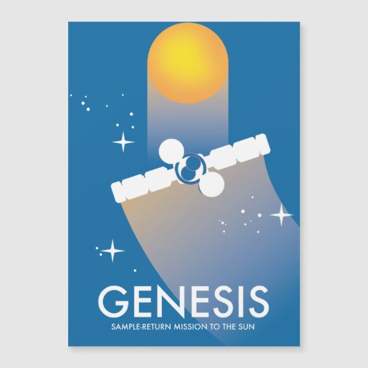 Genesis Sample-return Mission Space Art. Magnetkarte (Vorderseite)
